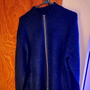 Magaschoni Mens Wool Sweater Full Zip